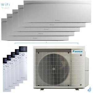 Daikin Penta split DAIKIN Emura 3 5MXM90A9 FTXJ-AW 9kW tailles 20 + 20 + 20 + 20 + 35 Blanc FTXJ20AW (x4) + FTXJ35AW (x1)