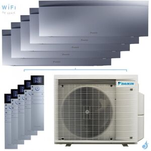 Daikin Penta split DAIKIN Emura 3 5MXM90A9 FTXJ-AS 9kW tailles 20 + 20 + 20 + 20 + 20 Argent FTXJ20AS (x5)