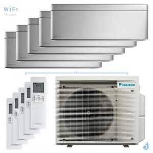 Daikin Penta split DAIKIN Stylish 5MXM90A9 FTXA-BS 9kW tailles 15 + 20 + 20 + 25 + 25 Argent CTXA15BS + FTXA20BS (x2) + FTXA25BS (x2)