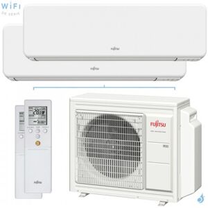 Climatiseur bi split FUJITSU Mural KMCF AOYG24KBTA3 6.8kW tailles 25 + 42 Takao M2 WiFi de serie ASYG09KMCF + ASYG14KMCF