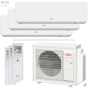 Climatisation tri split FUJITSU KGTF AOYG18KBTA3 5.4kW tailles 25 + 25 + 25 WiFi Takao M3 ASYG09KGTF + ASYG09KGTF + ASYG09KGTF