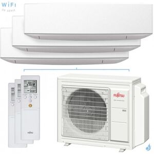 Climatiseur tri split FUJITSU KETF AOYG24KBTA3 6.8kW tailles 25 + 25 + 25 WiFi Takao Line ASYG09KETF + ASYG09KETF + ASYG09KETF