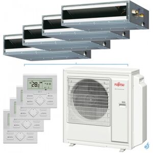 Quadri split FUJITSU KLLAP AOYG30KBTA4 8kW tailles 20 + 20 + 20 + 20 Gainable ARXG07KLLAP (x4) - Publicité