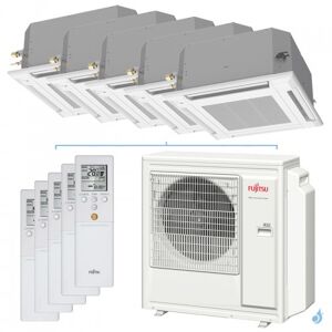 FUJITSU Penta split FUJITSU KVLA AOYG36KBTA5 9.5kW tailles 20 + 25 + 25 + 25 + 35 Cassette AUXG07KVLA + AUXG09KVLA (x3) + AUXG12KVLA