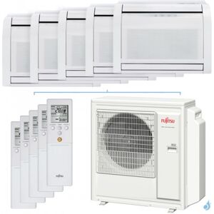 FUJITSU Penta split FUJITSU KVCA AOYG36KBTA5 9.5kW tailles 25 + 25 + 25 + 35 Console Compacte AGYG09KVCA (x4) + AGYG12KVCA