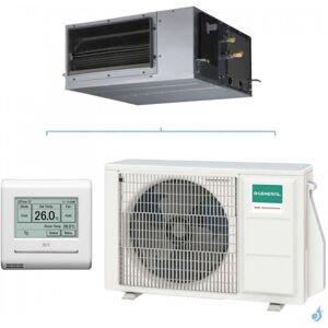 Climatiseur mono split GENERAL Gainable KHTAP 3.5kW ARXG12KHTAP + AOHG12KBTB livre avec telecommande filaire UTY-RNRGZ5