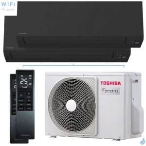 Climatisation bi split Shorai Edge Noir RAS-2M14G3AVG-E 4.0kW Tailles 15 + 35 Toshiba WiFi RAS-M05G3KVSGB-E + RAS-B13G3KVSGB-E