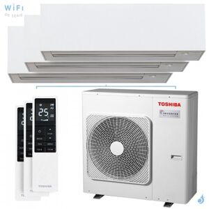 Tri split TOSHIBA Daiseikai 10 RAS-3M26G3AVG-E 7.0kW Tailles 25 + 25 + 25 Mural WiFi RAS-B10S4KVPG-E (x3) - Publicité