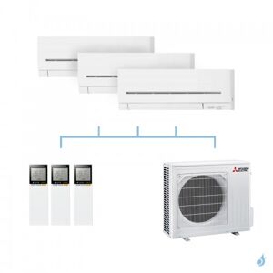 Mitsubishi Electric MITSUBISHI climatisation tri split gaz R32 mural compact MSZ-AP 6,8kW MSZ-AP15VF + MSZ-AP20VF + MSZ-AP50VG + MXZ-3F68VF A++