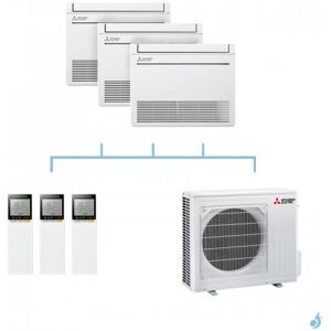 Mitsubishi Electric MITSUBISHI climatisation tri split gaz R32 console compacte MFZ-KT 5,4kW MFZ-KT25VG + MFZ-KT25VG + MFZ-KT50VG + MXZ-3F54VF A+++