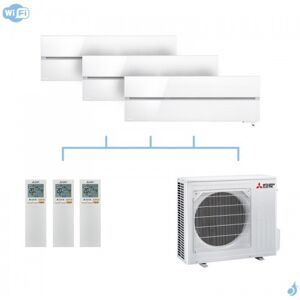 Mitsubishi Electric MITSUBISHI climatisation tri split gaz R32 Design De Luxe 7,2kW WiFi MSZ-LN35VG + MSZ-LN35VG + MSZ-LN35VG + MXZ-4F72VF A++