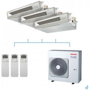 TOSHIBA climatisation tri split gainable compact gaz R32 2 + 2,5 + 4,5kW + RAS-4M27U2AVG-E 8kW A++