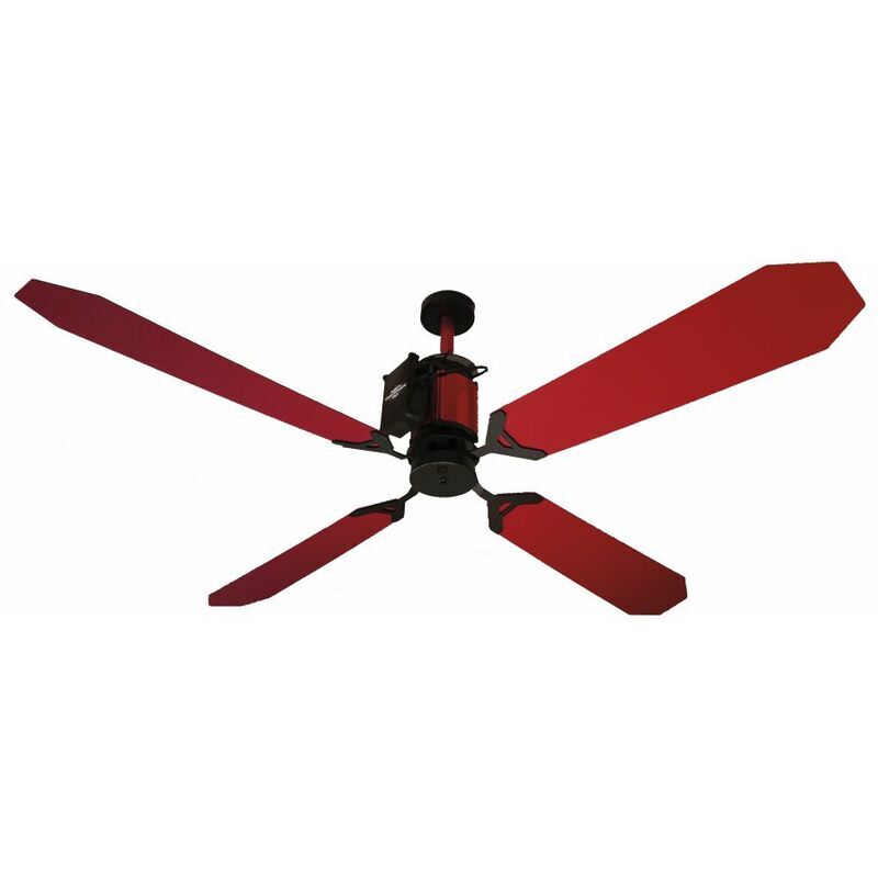 RAZZETTI Grand ventilateur de plafond rouge cm 152xh30 FAN-GTR-03 - Razzetti