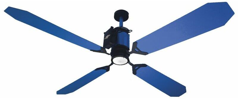 RAZZETTI Ventilateur de plafond bleu avec led cm 152xh30 FAN-GTB-04 - Razzetti