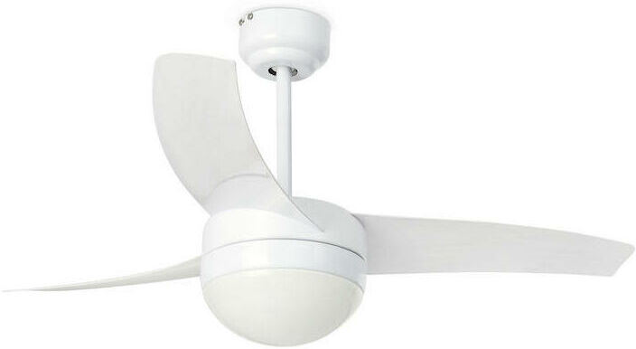 FARO Ventilateur de plafond Easy Blanc Métal 33415 - Faro