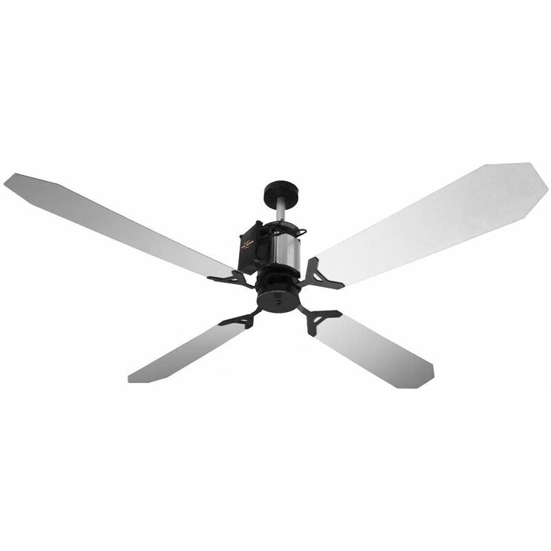 RAZZETTI Ventilateur de plafond noir et gris cm 132xh30 FAN-GTGN-01 - Razzetti