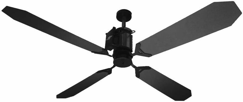 RAZZETTI Ventilateur de plafond noir sans lumière cm 132xh30 FAN-GTN-01