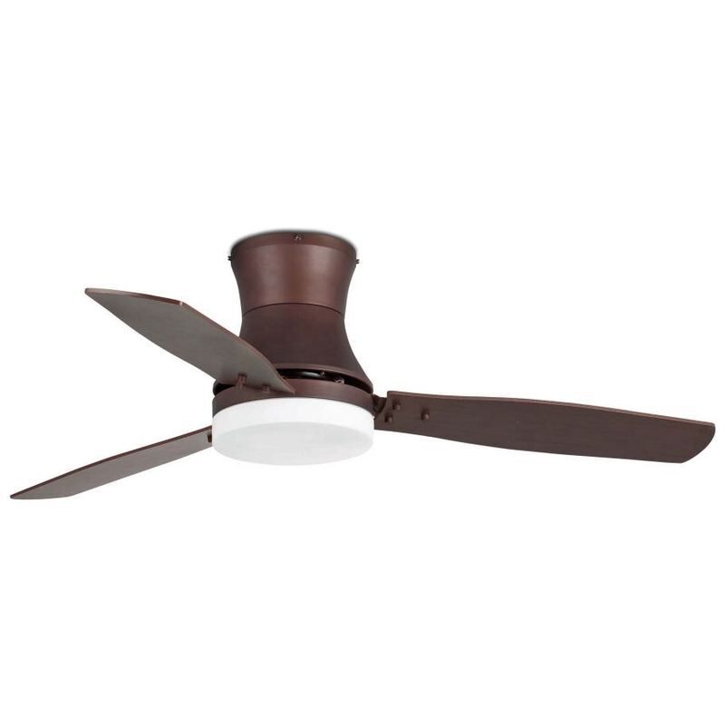 FARO BARCELONA Ventilateur de plafond Tonsay Marron Bois 33386 - Faro