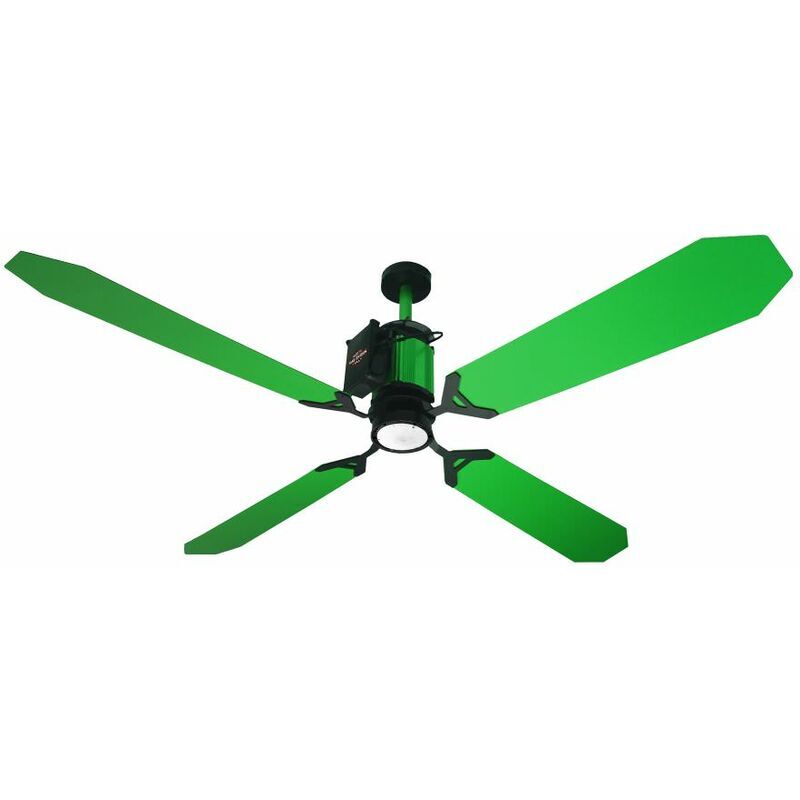 RAZZETTI Ventilateur de plafond vert avec lumière cm 132xh30 FAN-GTV-02