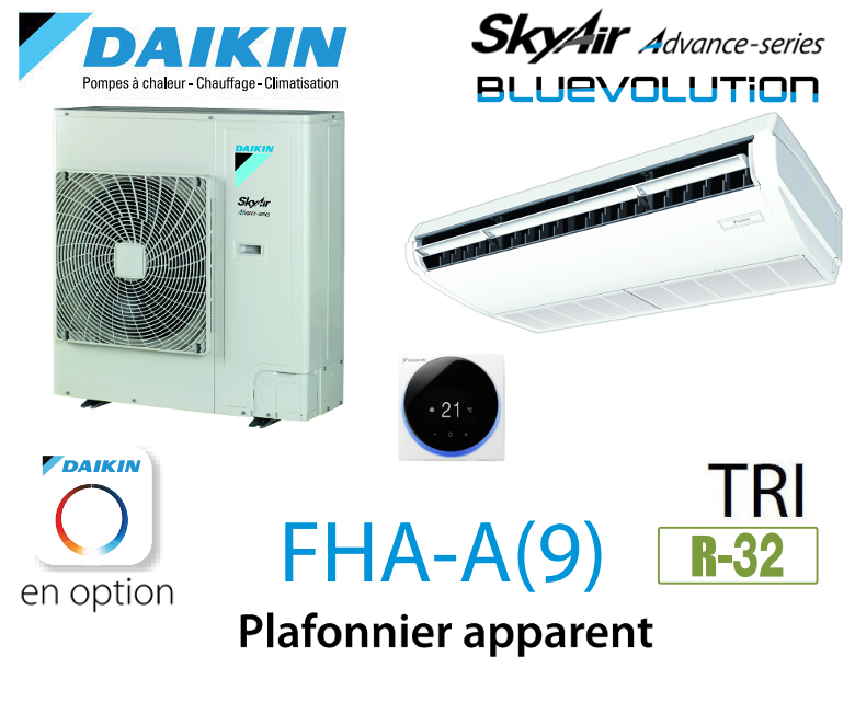 Notice d'utilisation, manuel d'utilisation et mode d'emploi Daikin Plafonnier apparent Advance FHA125A triphasé   