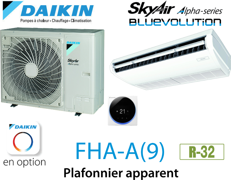 Notice d'utilisation, manuel d'utilisation et mode d'emploi Daikin Plafonnier apparent Alpha FHA140A monophasé   