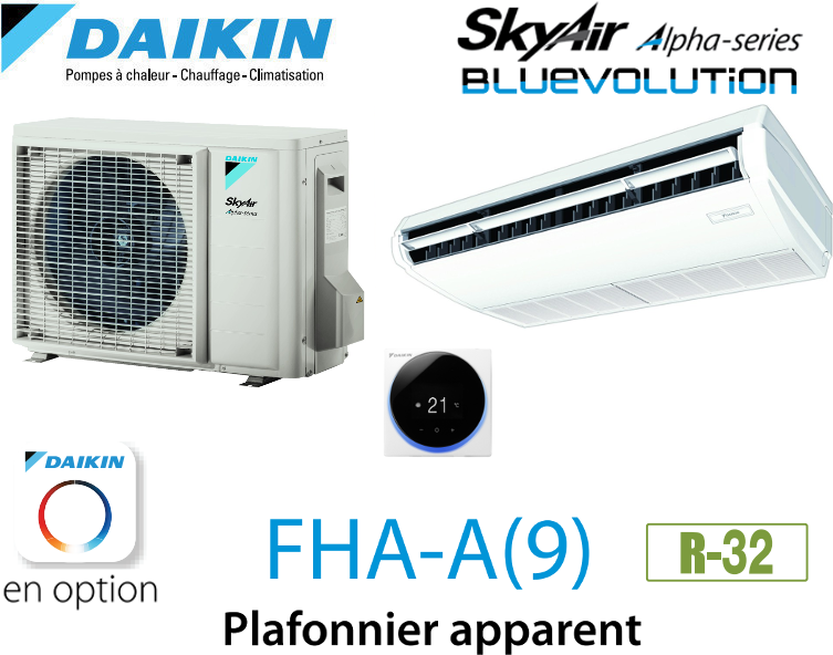 Notice d'utilisation, manuel d'utilisation et mode d'emploi Daikin Plafonnier apparent Alpha FHA50A9 monophasé   