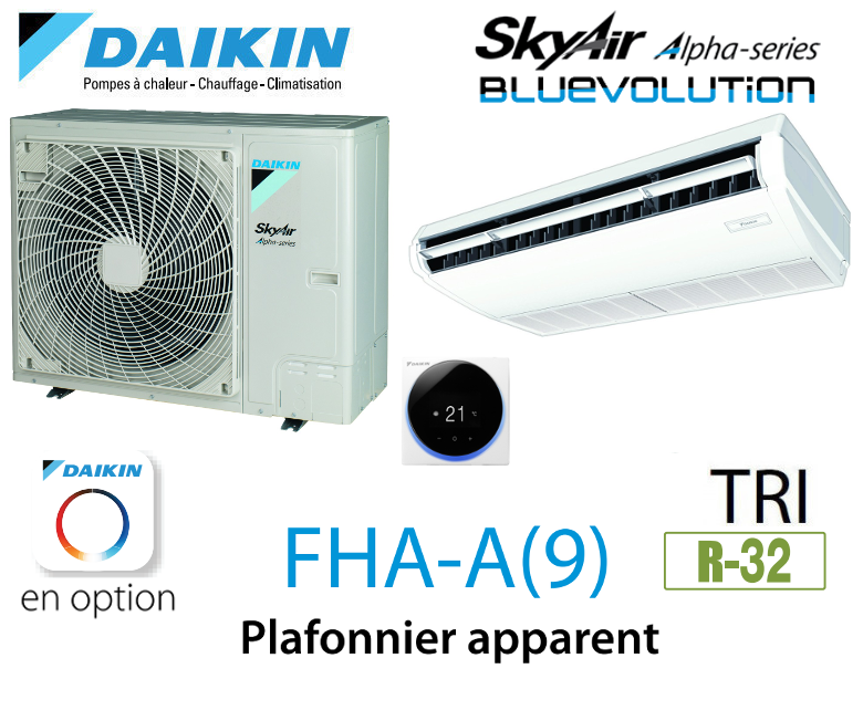 Notice d'utilisation, manuel d'utilisation et mode d'emploi Daikin Plafonnier apparent Alpha FHA140A triphasé   