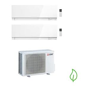 Mitsubishi Kirigamine Zen Condizionatore Dualsplit 9000 9000 Btu Bianco Wifi Codice Prod: Msz-Ef[25][25]Vgkw Mxz-2f42vf3