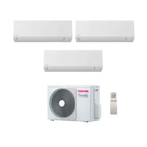 Toshiba Condizionatore Trialsplit Serie Shorai Edge White 10000+10000+10000 Btu Codice Prod: Ras-B10n4kvsg-E(3) Ras-3m18u2a