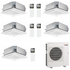 Mitsubishi Penta Split 9+9+9+9+12 SLZ-M MXZ-5F102VF Condizionatore Cassetta 2.5+2.5+2.5+2.5+3.5 kW R-32 Bianco WiFi Opzionale