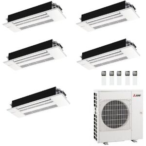 Mitsubishi Penta Split 9+9+9+9+9 MLZ-KP MXZ-5F102VF Condizionatore Cassetta 2.5+2.5+2.5+2.5+2.5 kW R-32 Bianco WiFi Opzionale