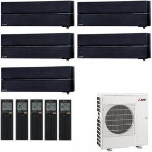 Mitsubishi Penta Split 9+9+9+9+18 Nero Onice MXZ-5F102VF Condizionatore Kirigamine Style 2.5+2.5+2.5+2.5+5.0 kW R-32 WiFi