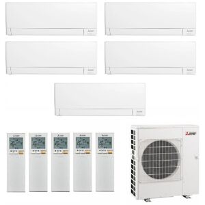 Mitsubishi Penta Split 9+9+9+9+12 Btu MSZ-AY-VGKP 2023 MXZ-5F102VF Condizionatore MSZ-AY 2.5+2.5+2.5+2.5+3.5 kW R-32 WiFi