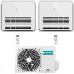 Hisense Climatizzatore Dual Split Pavimento 9000+12000 Btu 3AMW62U4RJC AKT26UR4RK8 AKT35UR4RK8  R-32 WiFi Opz 2.5+3.5 kW