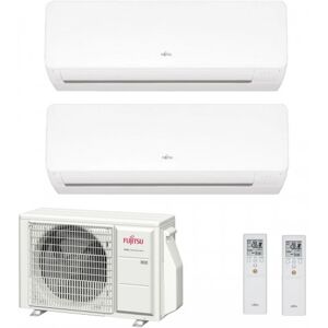 Fujitsu Dual Split KM WiFi 12+12 Btu AOYG18KBTA2 ASYG12KMCF ASYG12KMCF Condizionatore Parete R-32 3.5+3.5 kW Bianco Inverter