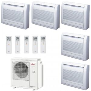 Fujitsu Penta Split 9+9+9+9+12 KV WiFi Opzionale AOYG36KBTA5 4X AGYG09KVCA + AGYG12KVCA Condizionatore Bianco R-32