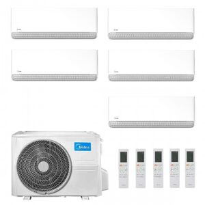 Midea Penta Split 9+9+9+12+12 Btu Breezeless E M5OE-42HFN8-Q 3X MSCB1BU-09HRFN8 + 2 MSCB1BU-09HRFN8 Condizionatore R-32 WiFi