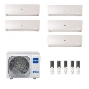 Haier Penta Split 9+9+9+9+9 Flexis Plus Bianco 5U105S2SS5FA 5X AS25S2SF1FA-MW3 Condizionatore WiFi 2.5+2.5+2.5+2.5+2.5 kW R-32