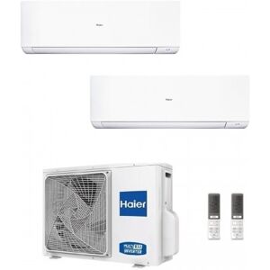 Haier Dual Split 9+18 Btu Expert Bianco WiFi 2.5+5.0 kW 2U50S2SM1FA-3 AS25XCAHRA AS50XCAHRA Condizionatore R-32