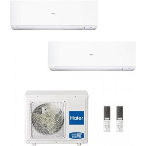 Haier Dual Split 9+18 Btu Expert Bianco WiFi 2.5+5.0 kW 3U70S2SR5FA AS25XCAHRA AS50XCAHRA Condizionatore R-32