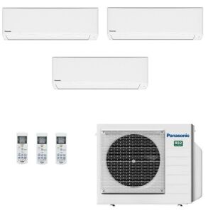 Panasonic Trial Split 5+5+7 CU-3Z52TBE CS-MTZ16ZKE CS-MTZ16ZKE CS-TZ20ZKEW Condizionatore 1.5+1.5+2.0 kW TZ Compatta Bianco WiFi