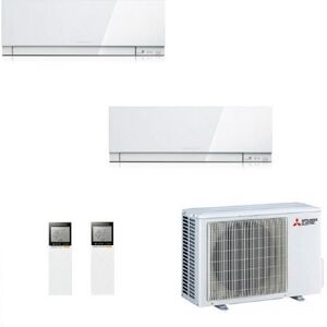 Mitsubishi Dual Split 7000+12000 Btu MXZ-2F42VF4 MSZ-EF22VGKW MSZ-EF35VGKW Condizionatore Bianco Kirigamine ZEN WiFi