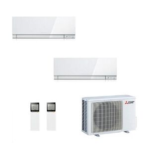 Mitsubishi Dual Split 9000+9000 Btu MXZ-2F42VF4 MSZ-EF25VGKW MSZ-EF25VGKW Condizionatore Bianco Kirigamine ZEN WiFi