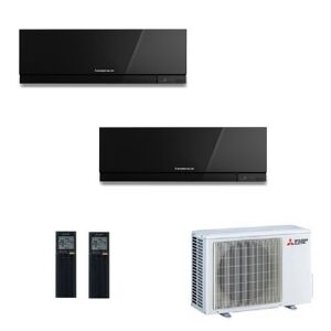 Mitsubishi Dual Split 7000+7000 Btu MXZ-2F42VF4 MSZ-EF22VGKB MSZ-EF22VGKB Condizionatore Nero Kirigamine ZEN WiFi