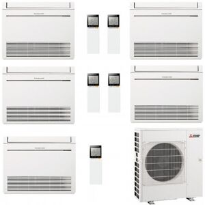 Mitsubishi Penta Split 9+9+9+9+9 MFZ-KT MXZ-5F102VF2 Condizionatore Pavimento 2.5+2.5+2.5+2.5+2.5 kW R-32 Bianco WiFi Opzionale