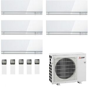 Mitsubishi Penta Split 9+9+9+9+9 Bianco MXZ-5F102VF2 Condizionatore Kirigamine ZEN 2.5+2.5+2.5+2.5+2.5 kW R-32 WiFi