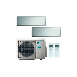 Condizionatore Daikin Stylish New Total Silver Dual Split 7000 + 9000 Btu Inverter R32 2Mxm40M A+++/A++ Wifi (STYLISH 2MXM40M 7+9)