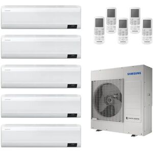 Condizionatore Samsung Windfree Avant Penta Split 7000+7000+12000+12000+12000 Btu Inverter R32 Aj100 A++/A+ Wifi (W. AVANT AJ100T 2 x 7 + 3 x 12)