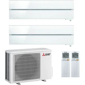 Condizionatore Mitsubishi Kirigamine Style Bianco Perla Dual Split 9000+18000 Btu Inverter R32 Mxz-2F53Vf A+++ Wifi