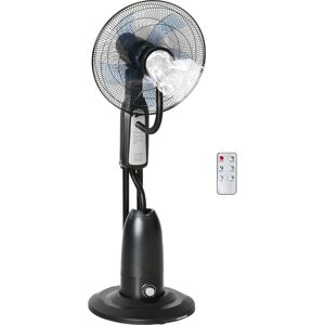 Homcom Ventilatore Oscillante con Nebulizzatore Deumidificatore e Telecomando   3 Modalità e Timer 12h   Ф44.5cm x 120cm